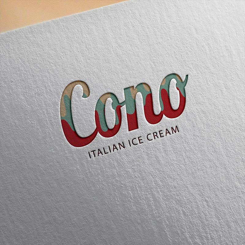 עיצוב לוגו  - cono גלידה איטלקית