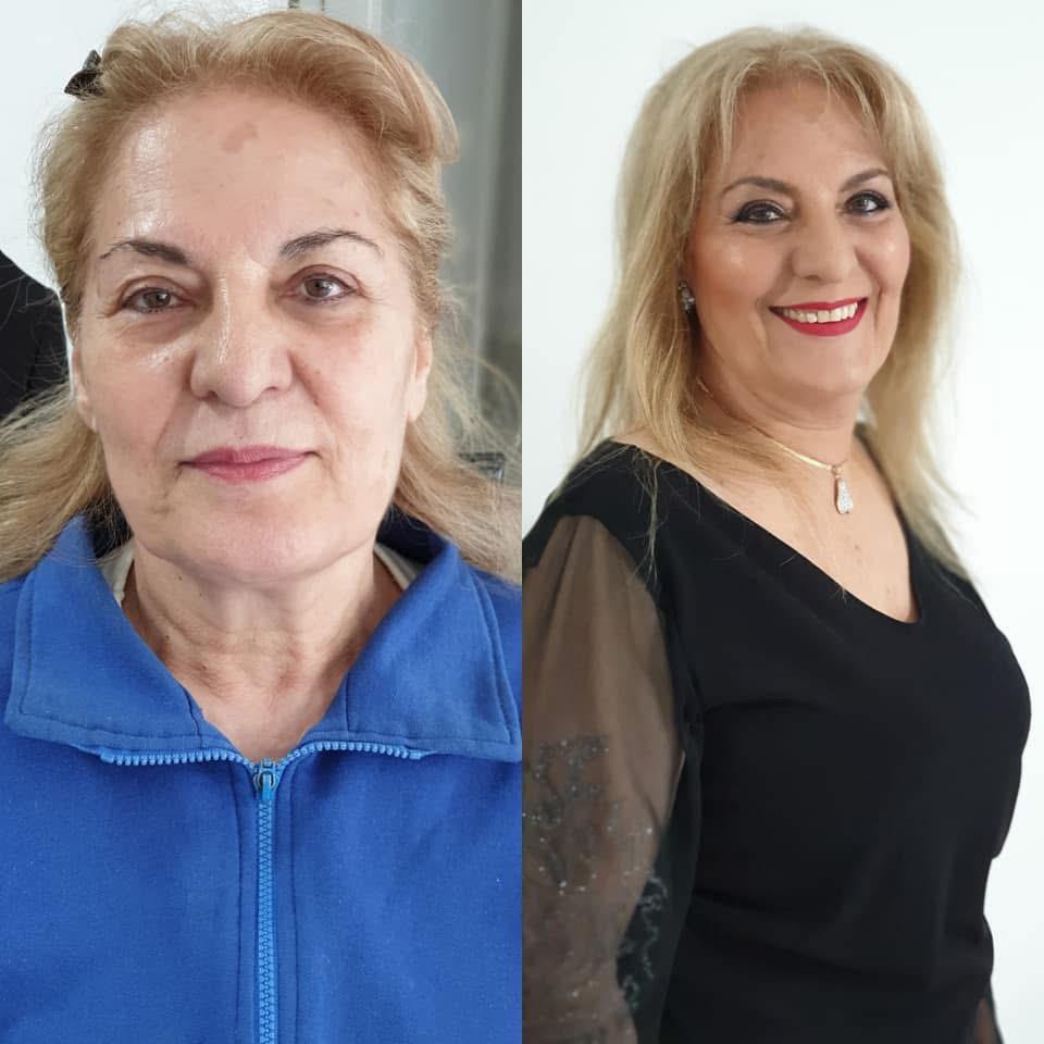 איפור אירוע לעור בוגר - לפני ואחרי