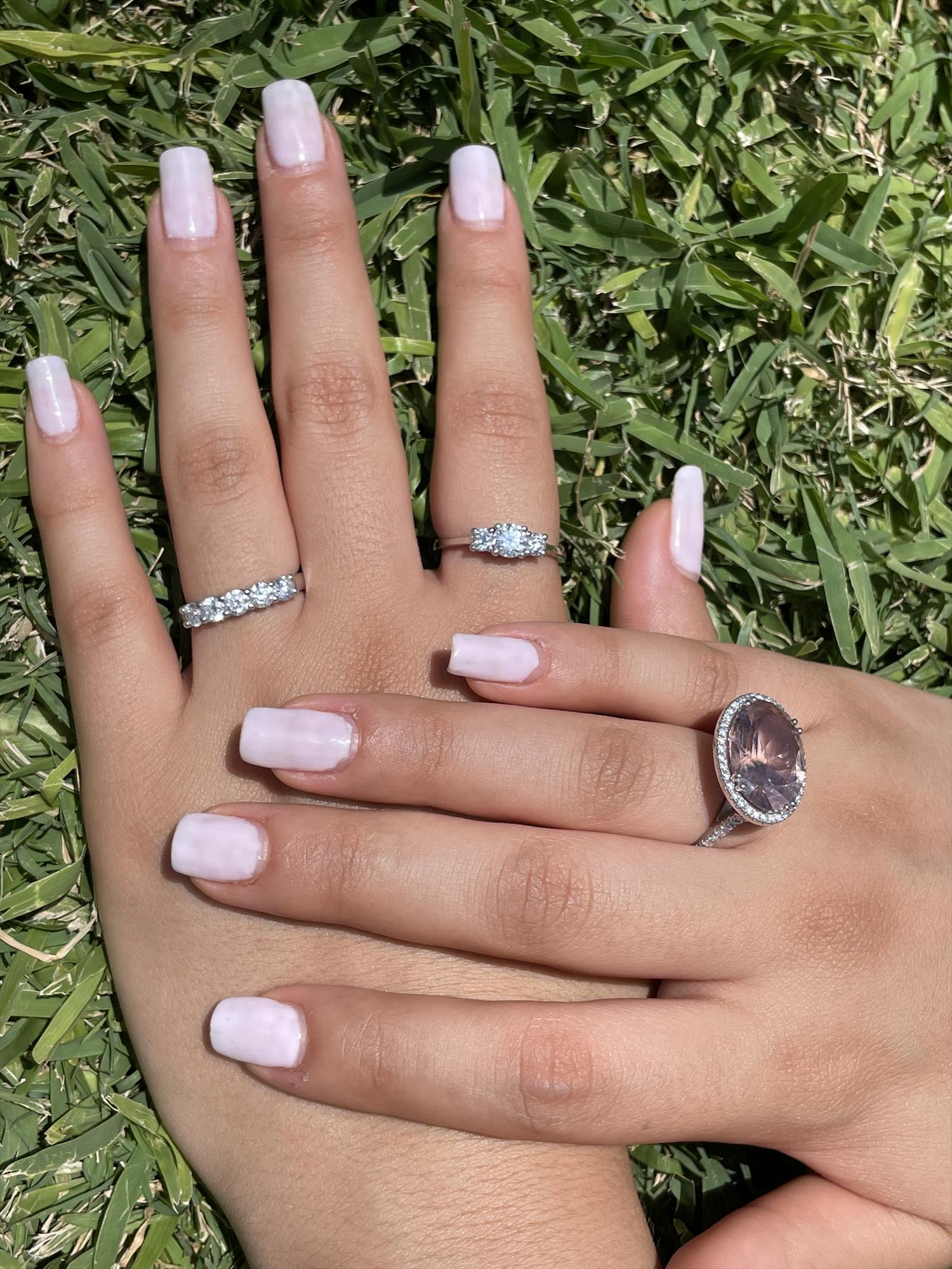 טבעת מורגנייט ויהלומים  morganite and diamonds ring