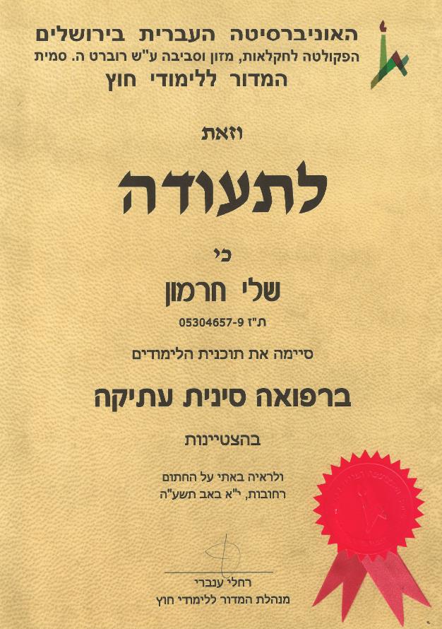 תעות הצטיינות ברפואה סינית עתיקה