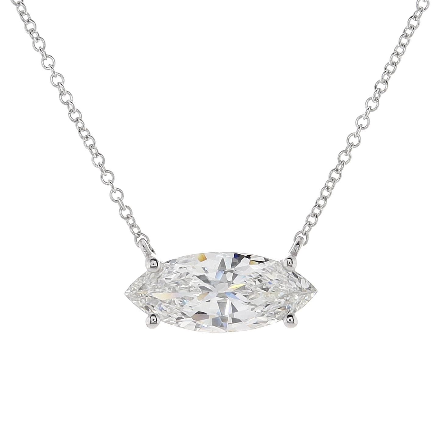 תליון יהלום מרקיזה 3 קראט. pendant set with a 3 carat marquise diamond