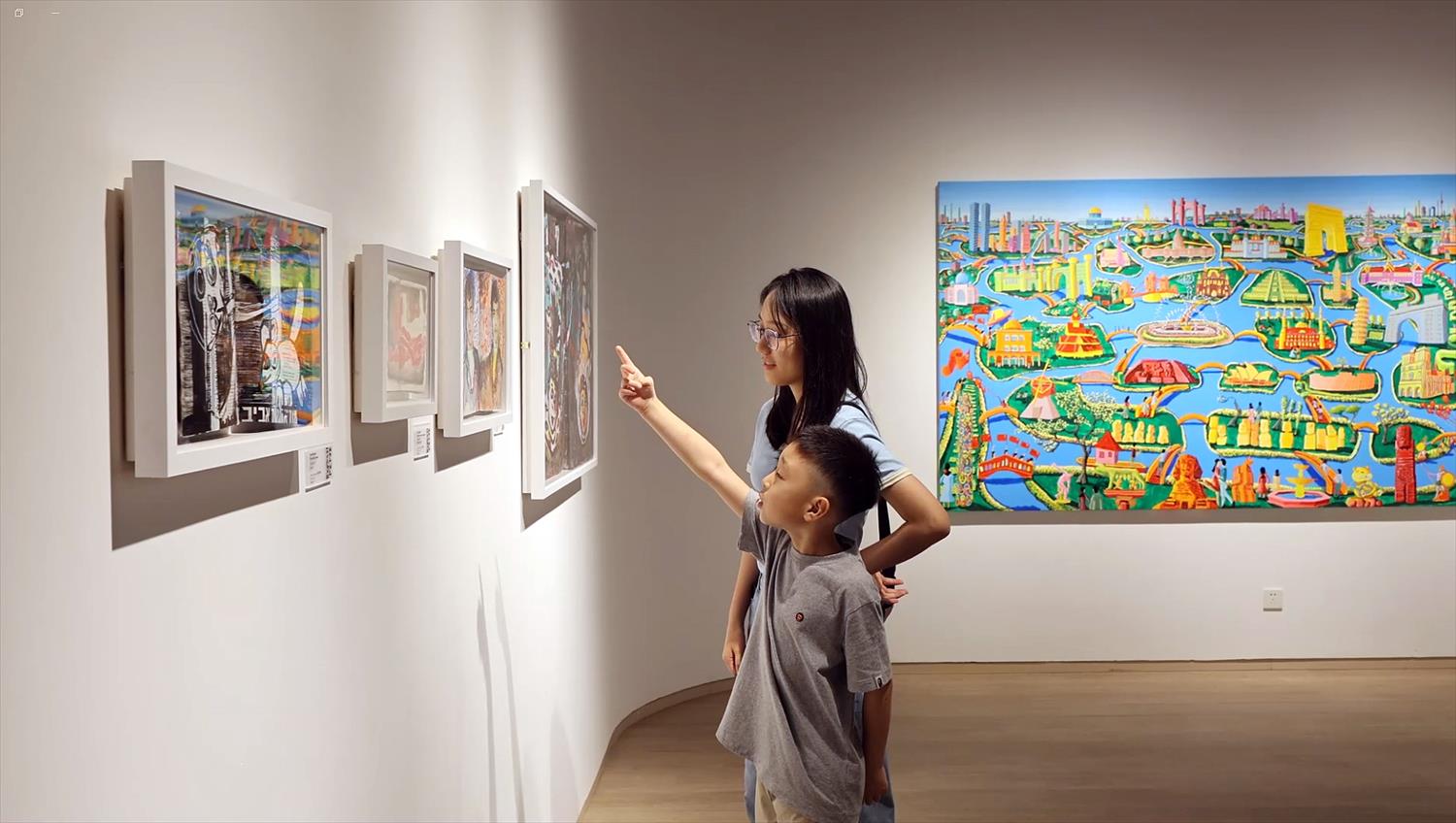 galería de exposiciones raphael perez pintor ingenuo israelí paisajista urbano