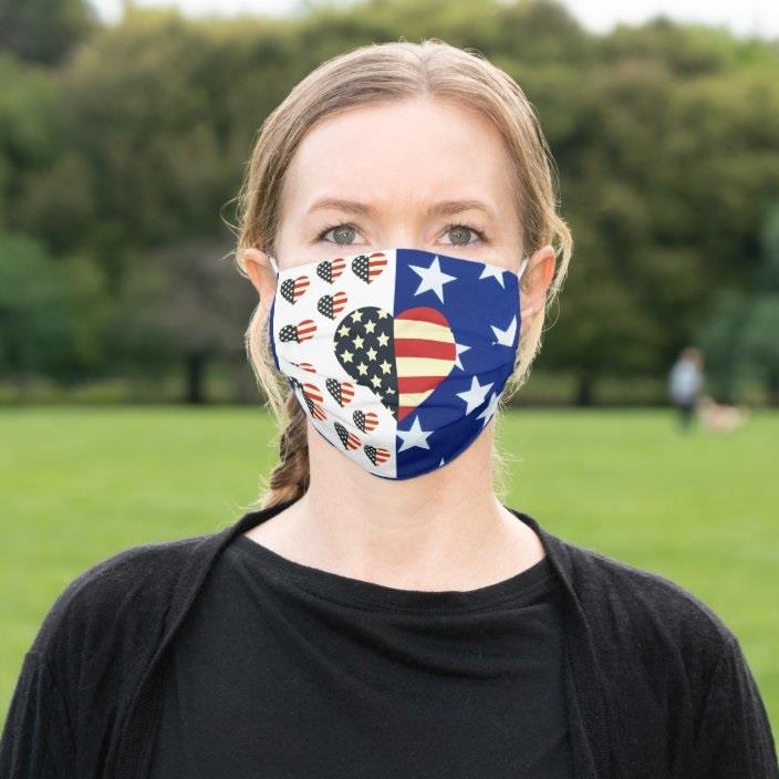 מסכת פנים מבד, מסכה USA, מסכה לפנים, מסכות פנים, קורונה סטייל, אצעדה www.etsada.com