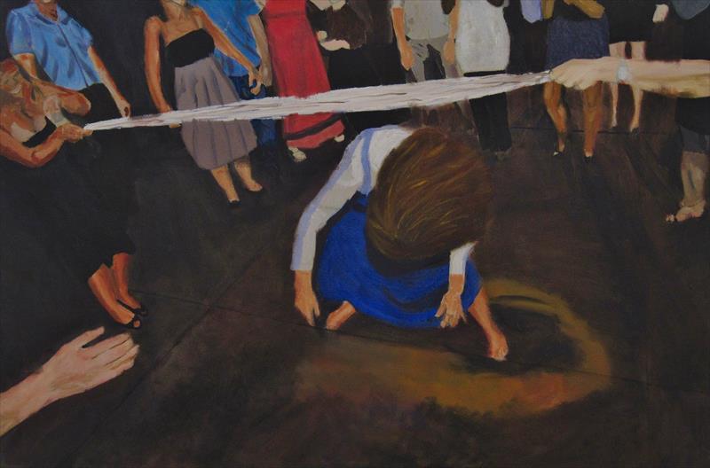 Wedding dance m oil on canvas w60x40 cm