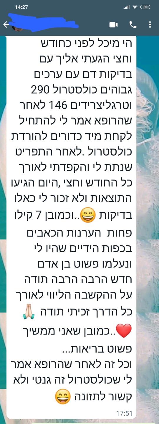 חוות דעת - הורדת שומנים בדם