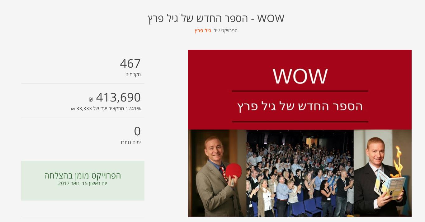 הספר WOW - ששבר שיאים במימון המונים