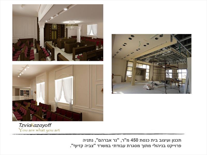 תכנון ועיצוב בית כנסת "נר אברהם", נתניה