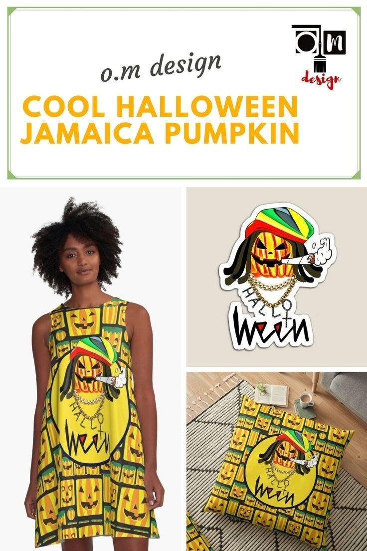 Cool Halloween Jamaica Pumpkin - Halloween gifts