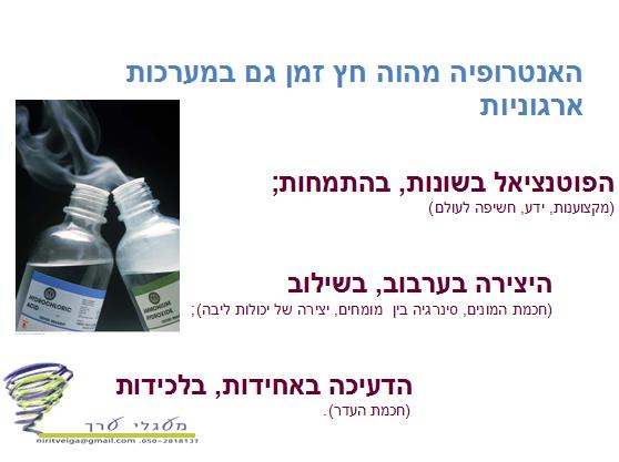 אנטרופיה - חץ הזמן גם בארגונים