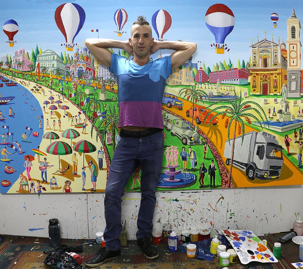 naïve pintura Gallerie d'arte e mostre pittore israeliano artista ingenuo urban dipinti naif paesagg