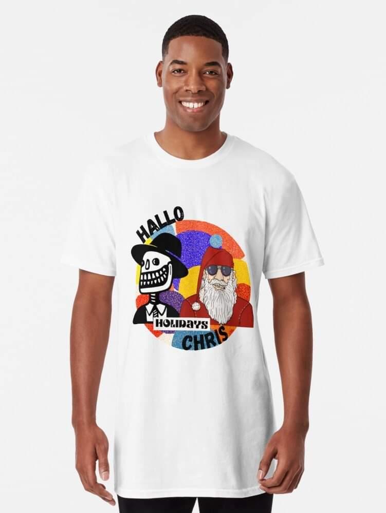 Hallo Chris Holidays Long T-Shirt Halloween Christmas