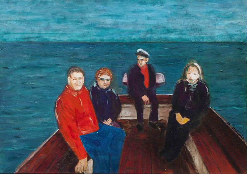 with friends acrylic on canvas w50xh70cm2006