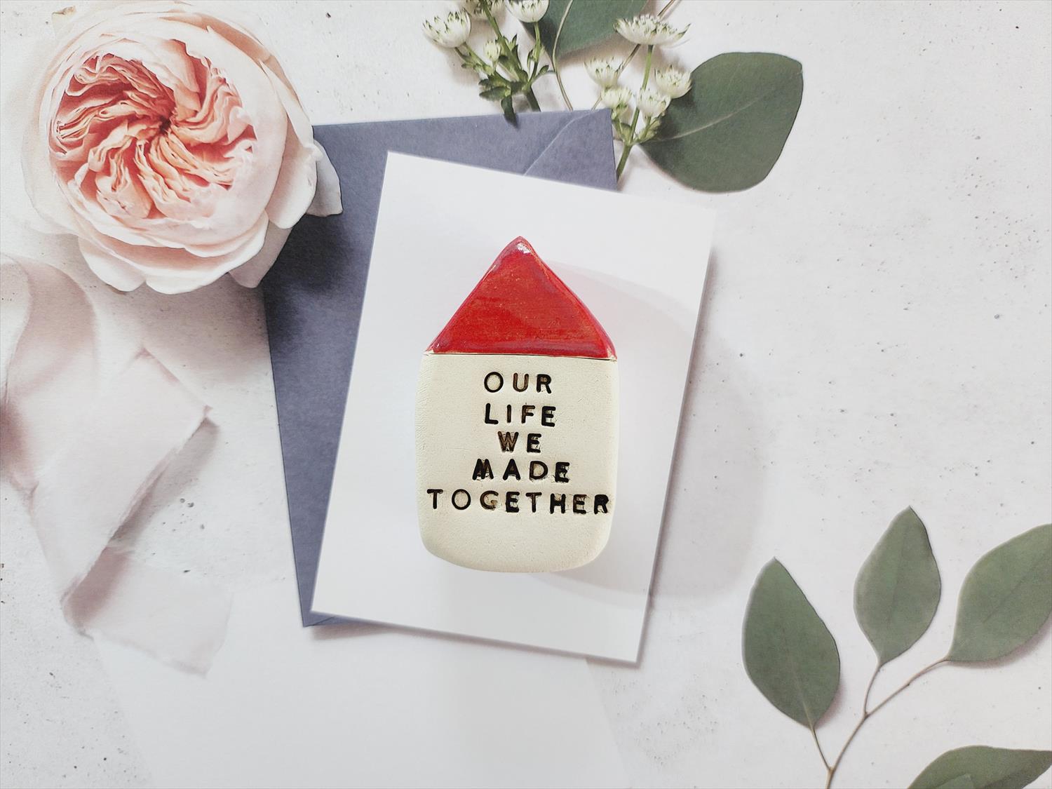 בית מיניאטורי מקרמיקה OUR HOUSE WE MADE TOGETHER