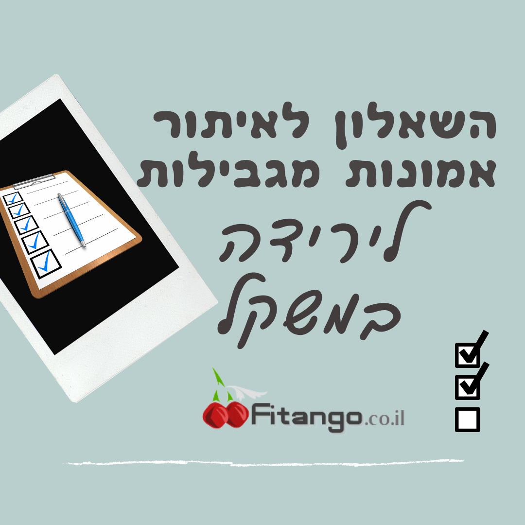 השאלון לאיתור אמונות מגבילות לירידה במשקל   פגישה