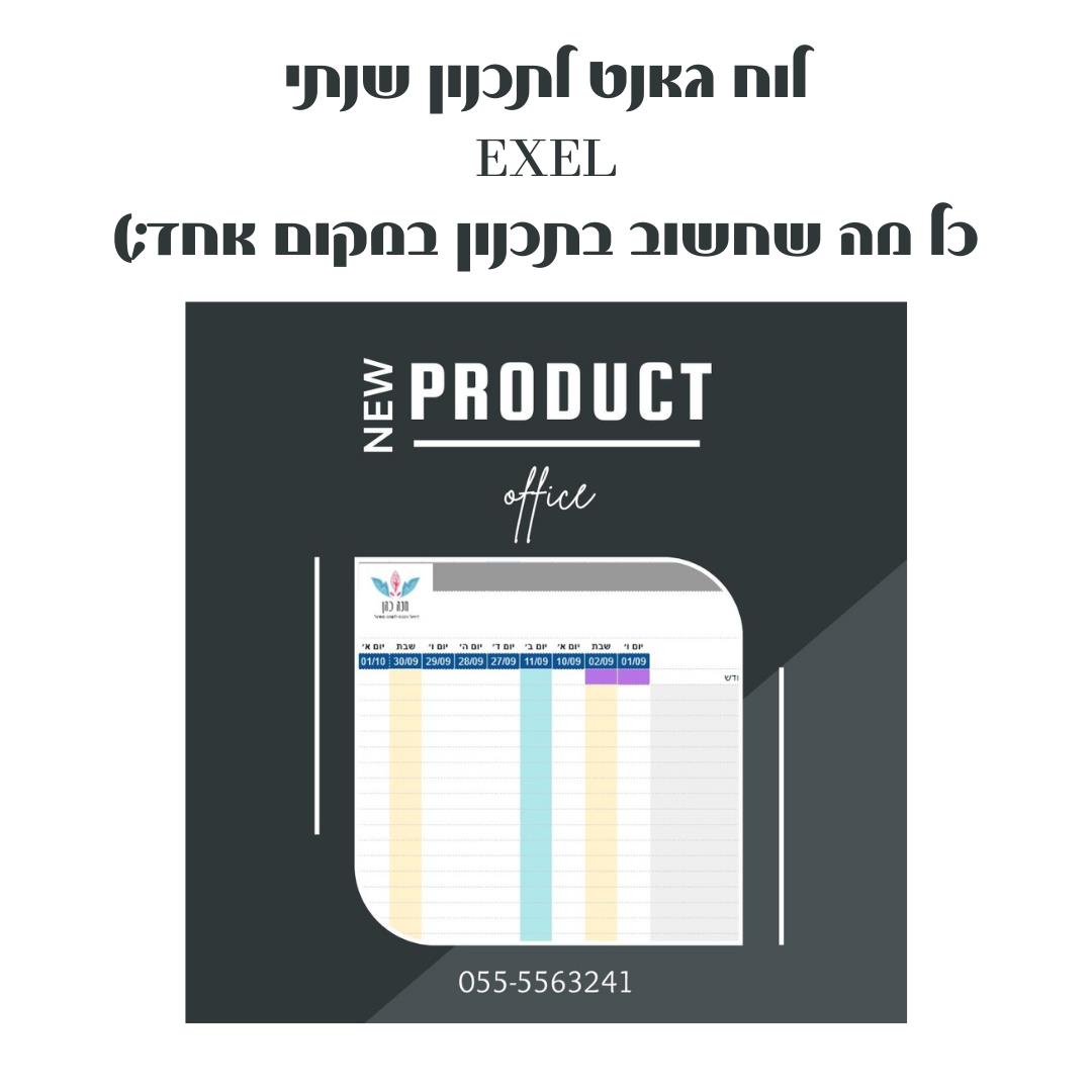לוח גאנט EXEL לתכנן שנתי