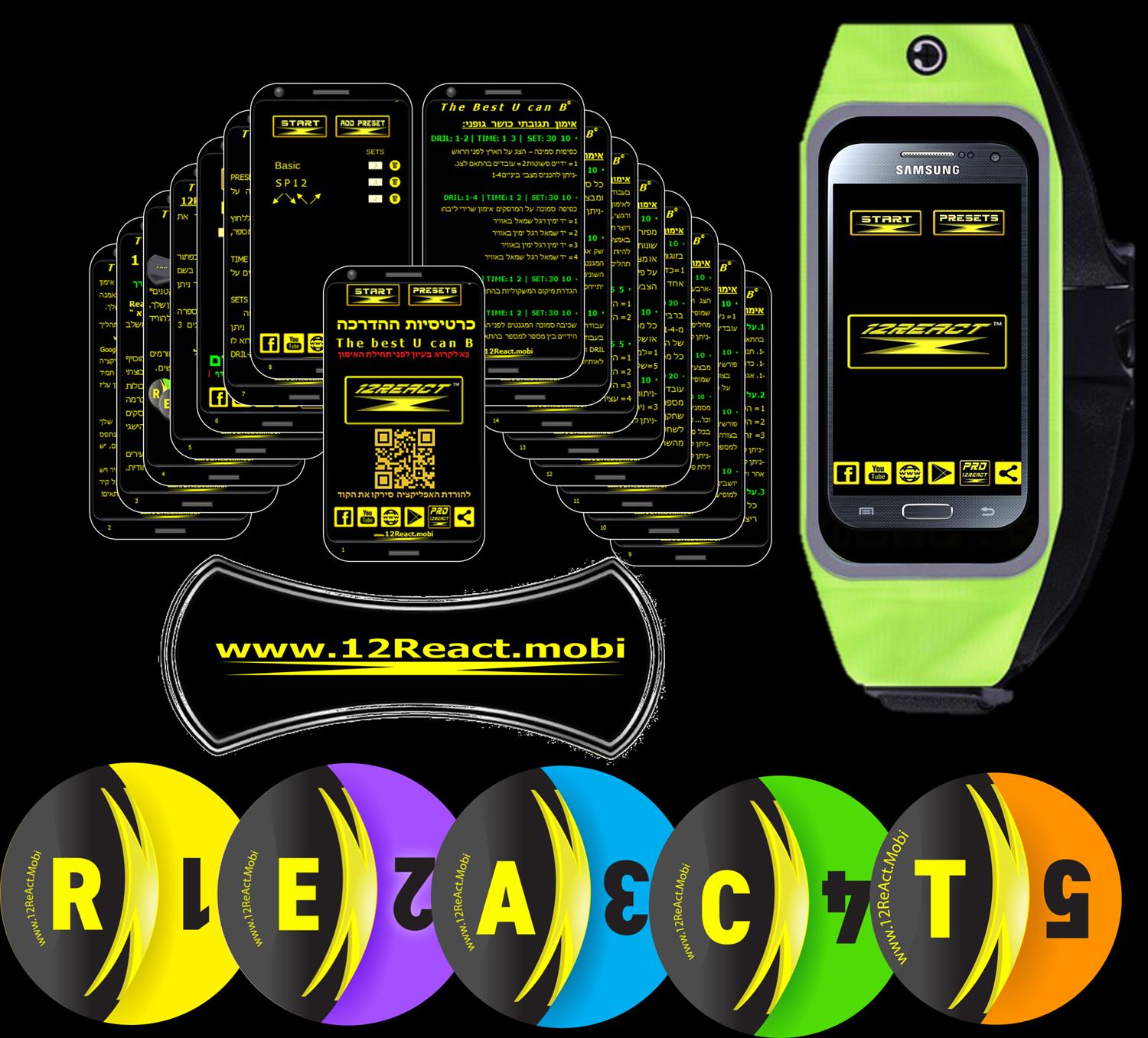 12REACT C.R.M ערכה לאימון קוגניטיבי תגובתי