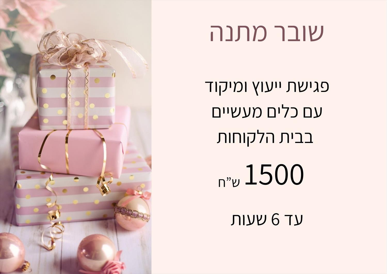 פגישת ייעוץ - שובר מתנה