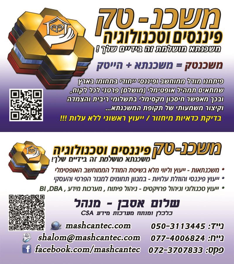 חבילת ייעוץ מקיפה וליווי בלקיחת משכנתא חדשה
