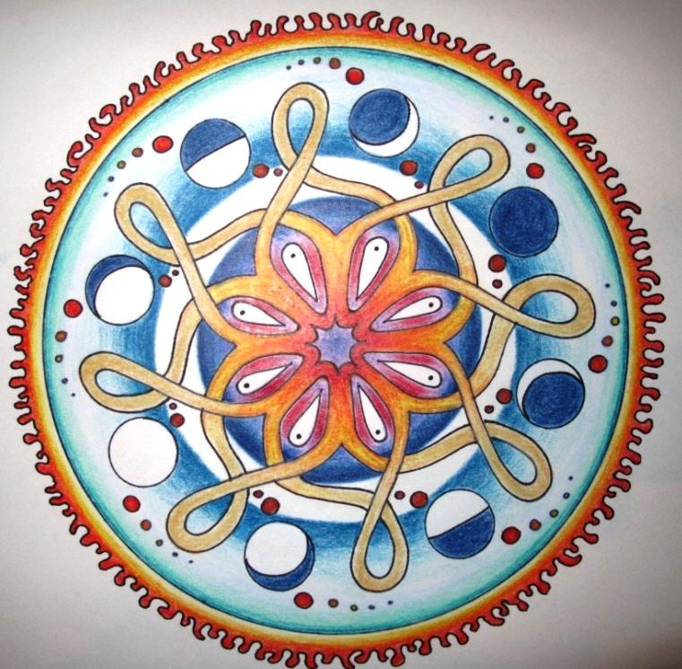 ציור מנדלה מודפס על קנבס
