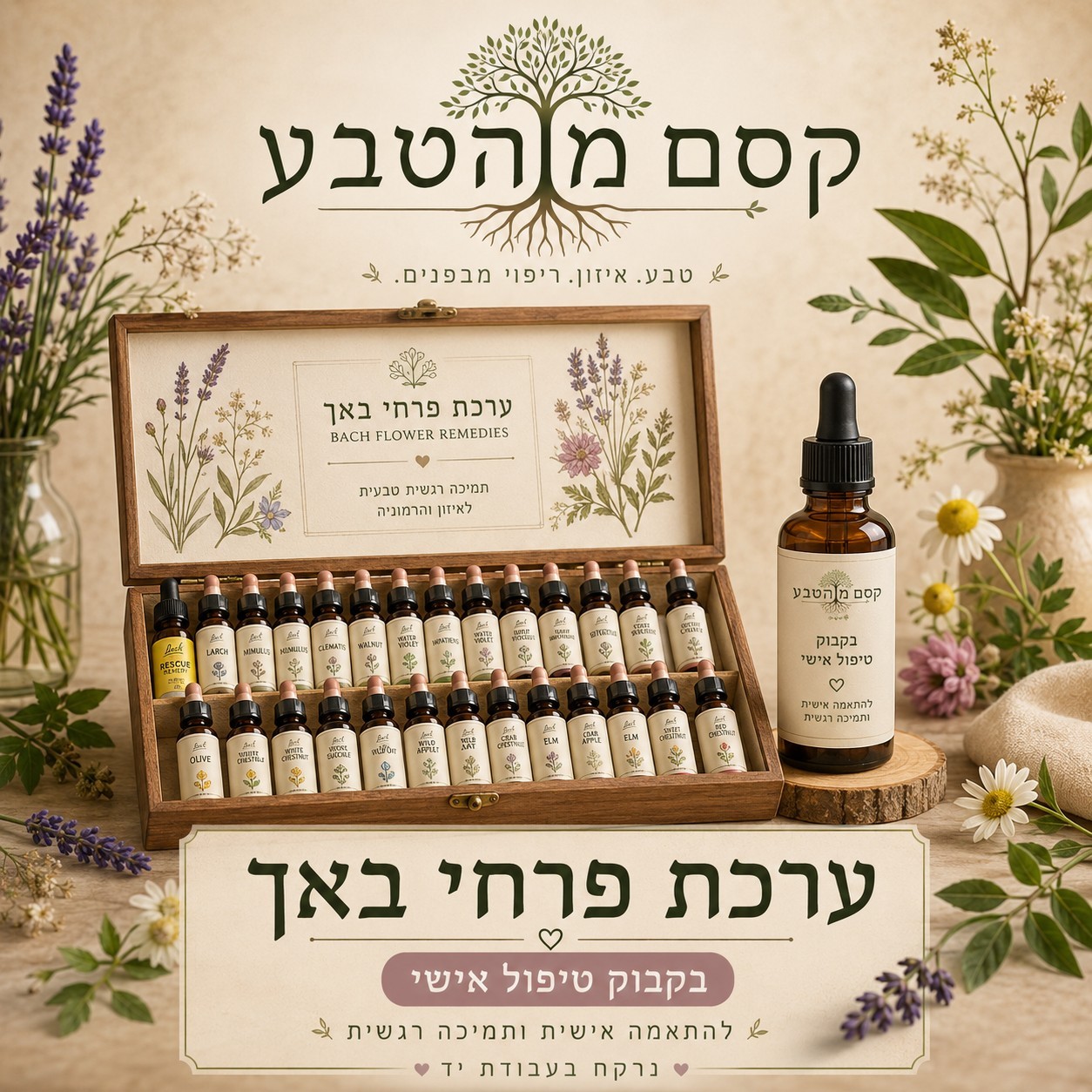אבחון וטיפול בפרחי באך למבוגרים ולילדים