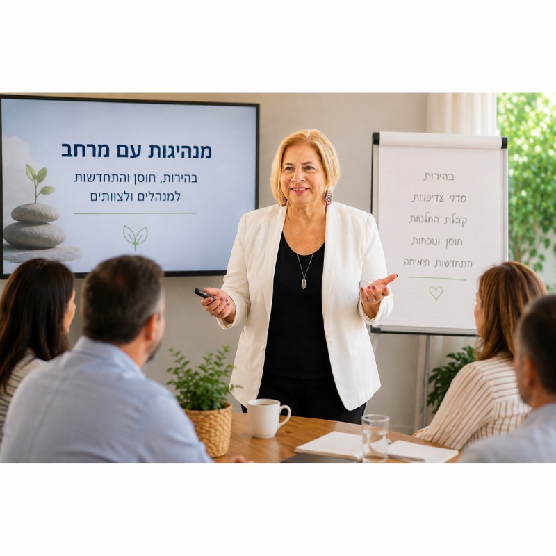 מנהיגות עם מרחב – בהירות, חוסן והתחדשות למנהלים ולצוותים