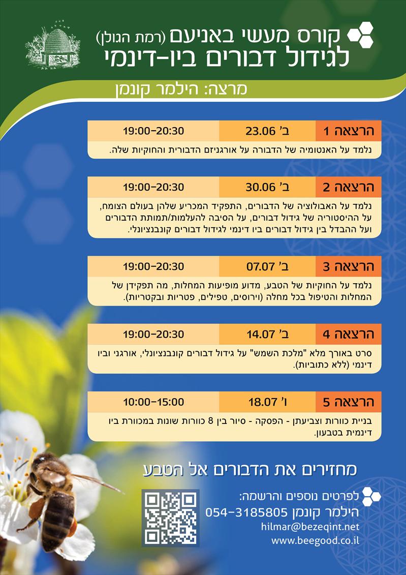 פלייר - גידול דבורים ביודינמי
