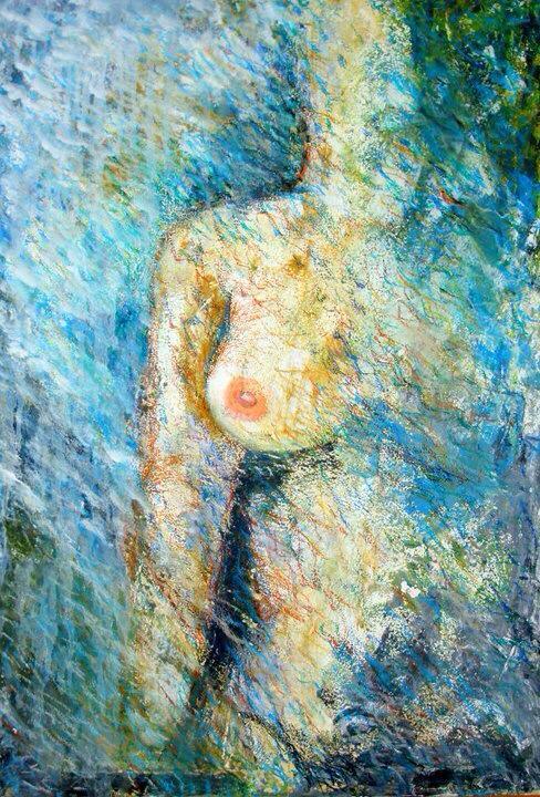 אישה יחיאל וייס באור כחול Yechiel Weiss is a woman in a blue light