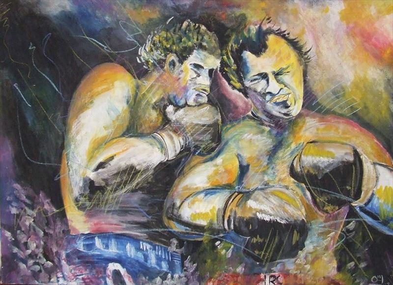 יחיאל וייס ציור שמן על בד Yechiel Weiss oil painting on canvas