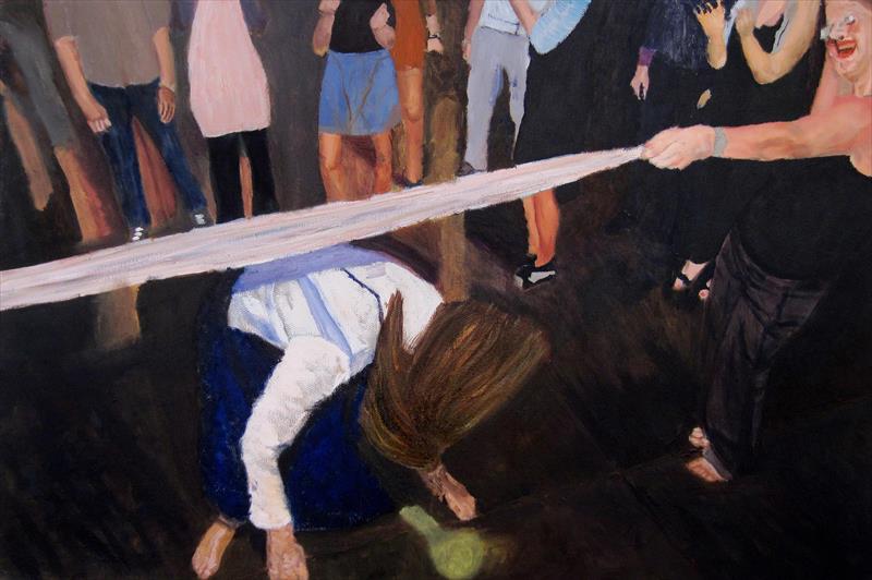 Wedding dance l oil on canvas w60x40h cm