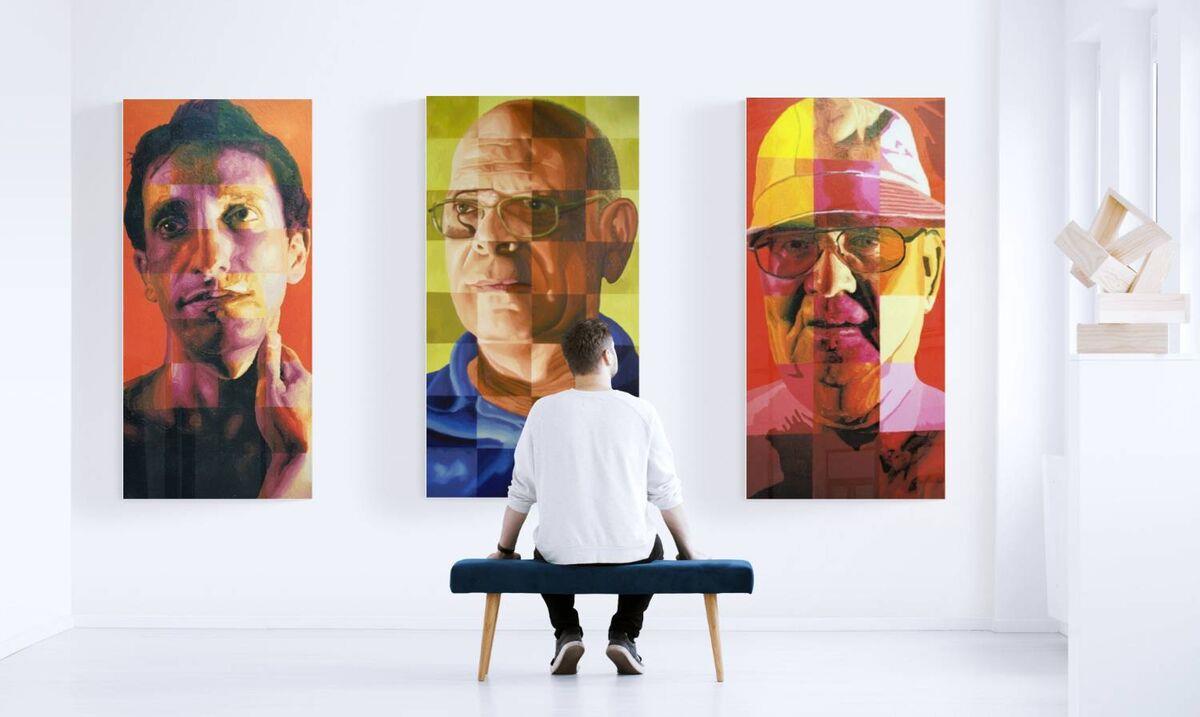 ציורי דיוקנאות ענקיים תערוכה וירטואלית אמנות גאה ישראלית האמנות הגאה הקווירית