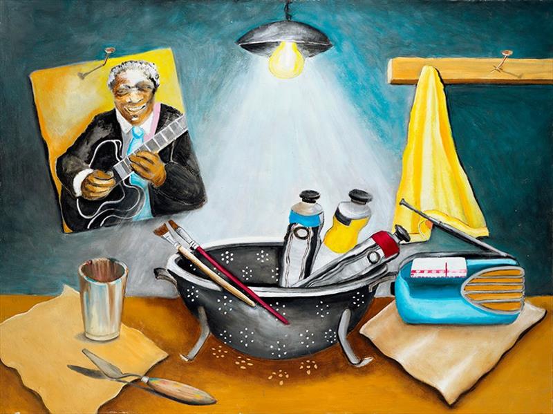 יחיאל וייס ציור שמן על בד Yechiel Weiss oil painting on canvas