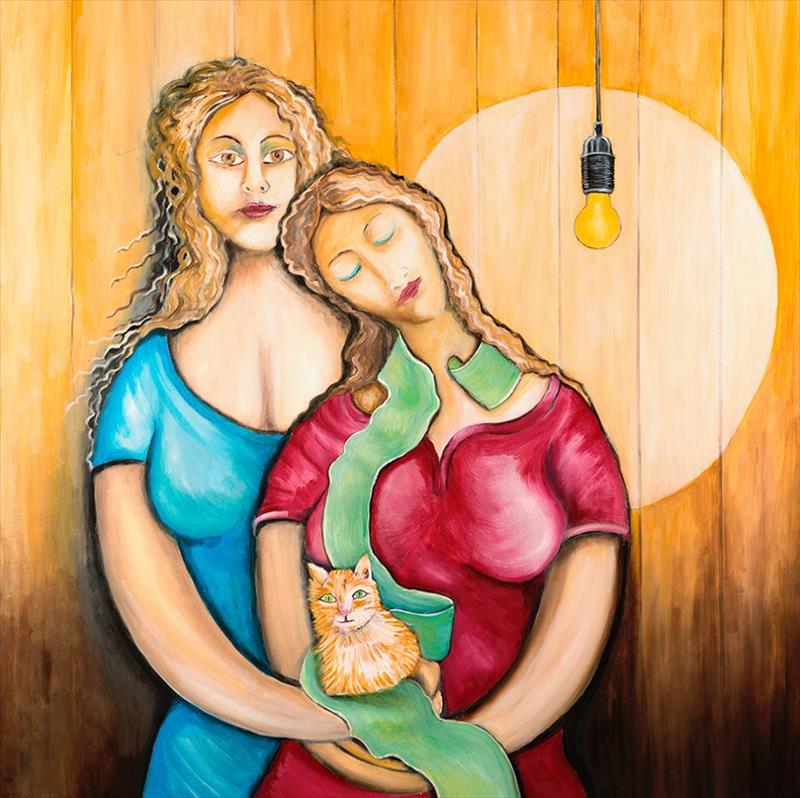 יחיאל וייס ציור שמן על בד Yechiel Weiss oil painting on canvas