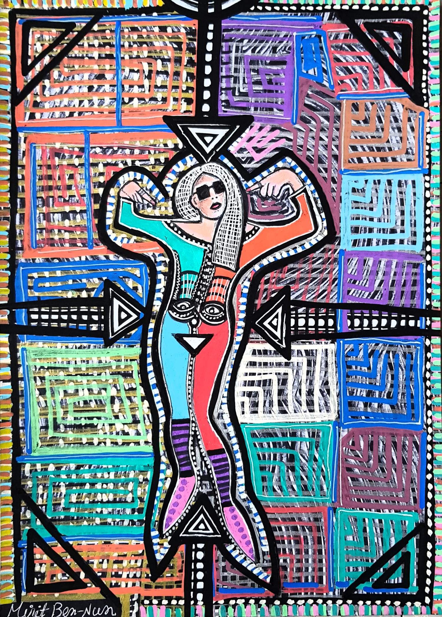 ציירת מירית בן נון תערוכת אמנות ישראלית ציור נאיבי צבעוני