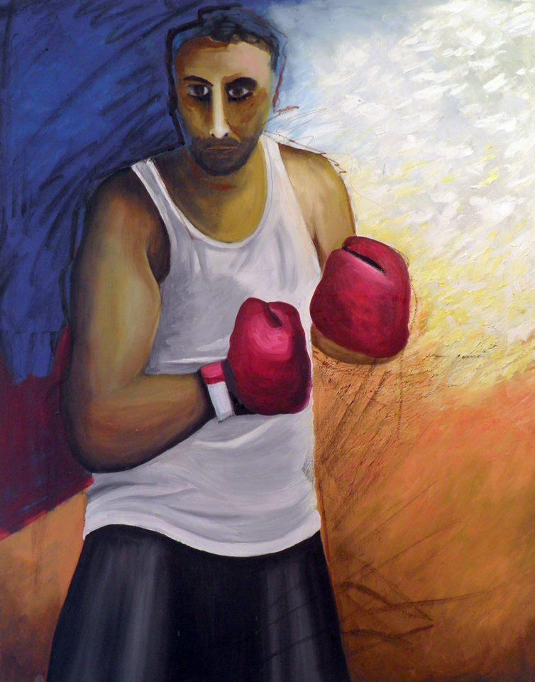 יחיאל וייס ציור שמן על בד Yechiel Weiss oil painting on canvas