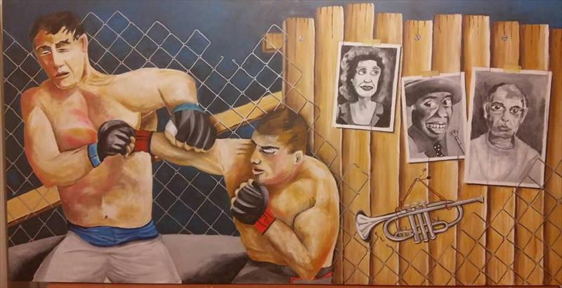 יחיאל וייס ציור שמן על בד Yechiel Weiss oil painting on canvas