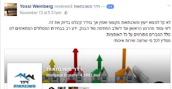 המלצה מיוסי וינברג