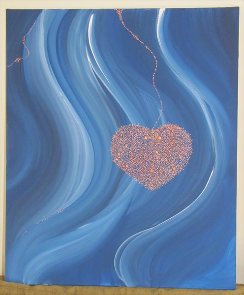 60*70 blue with a heart