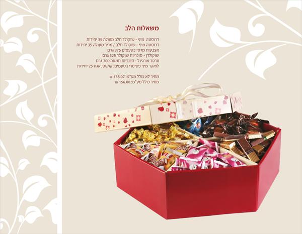 מארז לשוקולד + עיצוב קטלוג