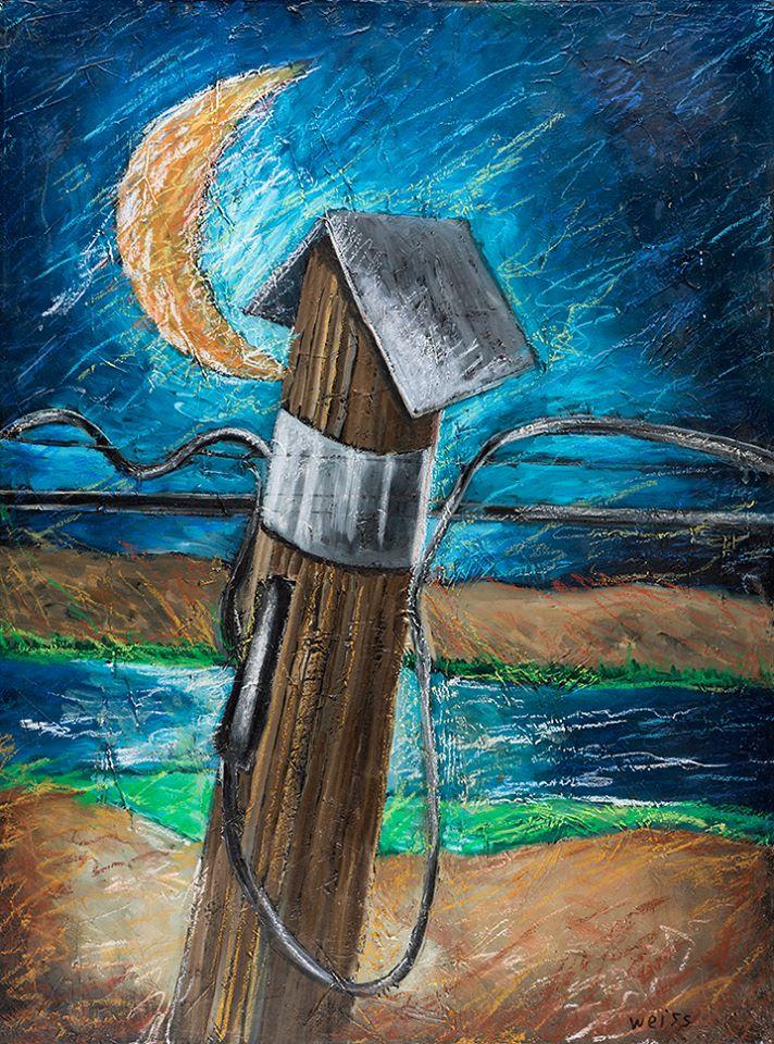 יחיאל וייס ציור שמן על בד Yechiel Weiss oil painting on canvas