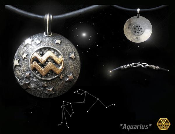*Aquarius* zodiac pendant