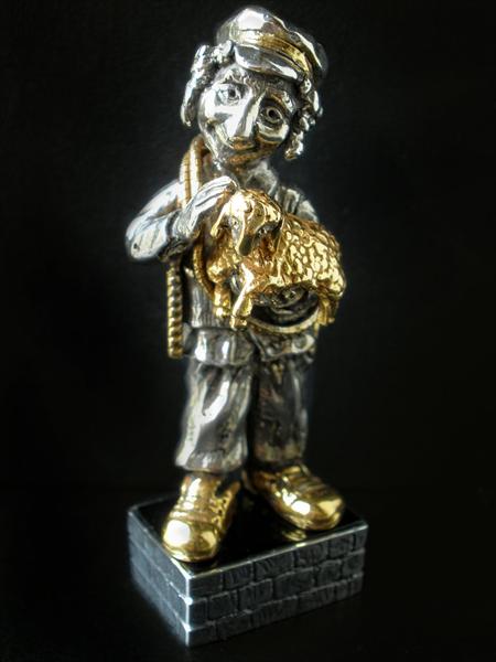 *David Swain* judaica silver statuette