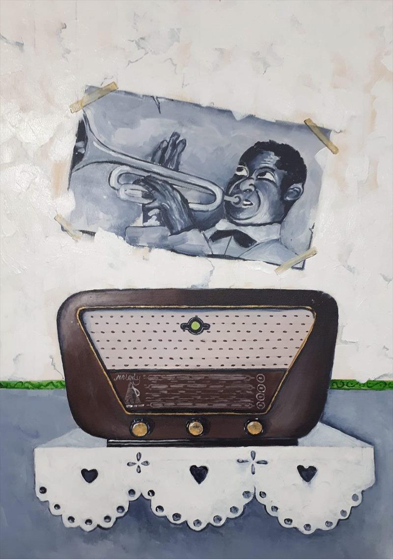 יחיאל וייס ציור שמן על עץ Yechiel Weiss oil painting on