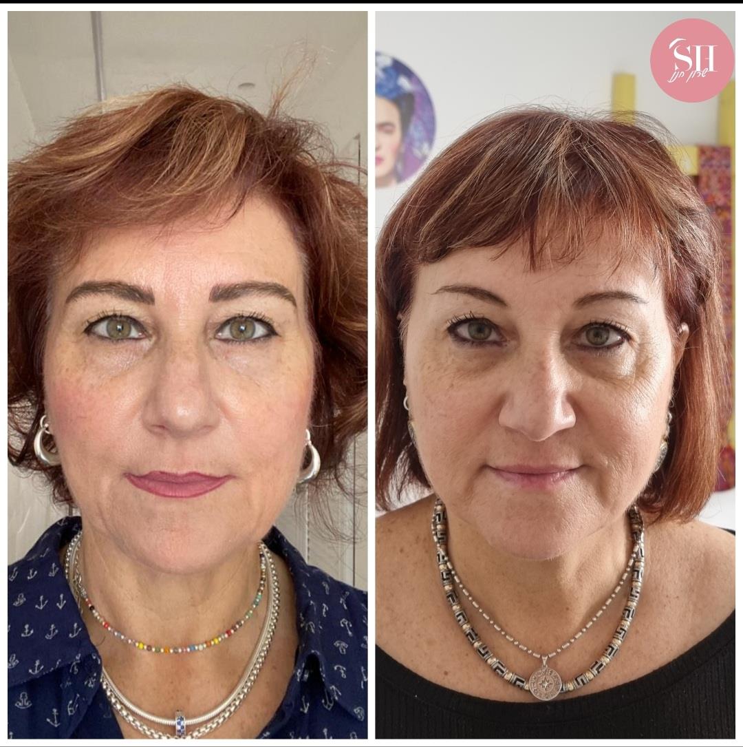 לפני ואחרי עיצוב גבות במראה טבעי בשיטה חדשנית - שרון חנן