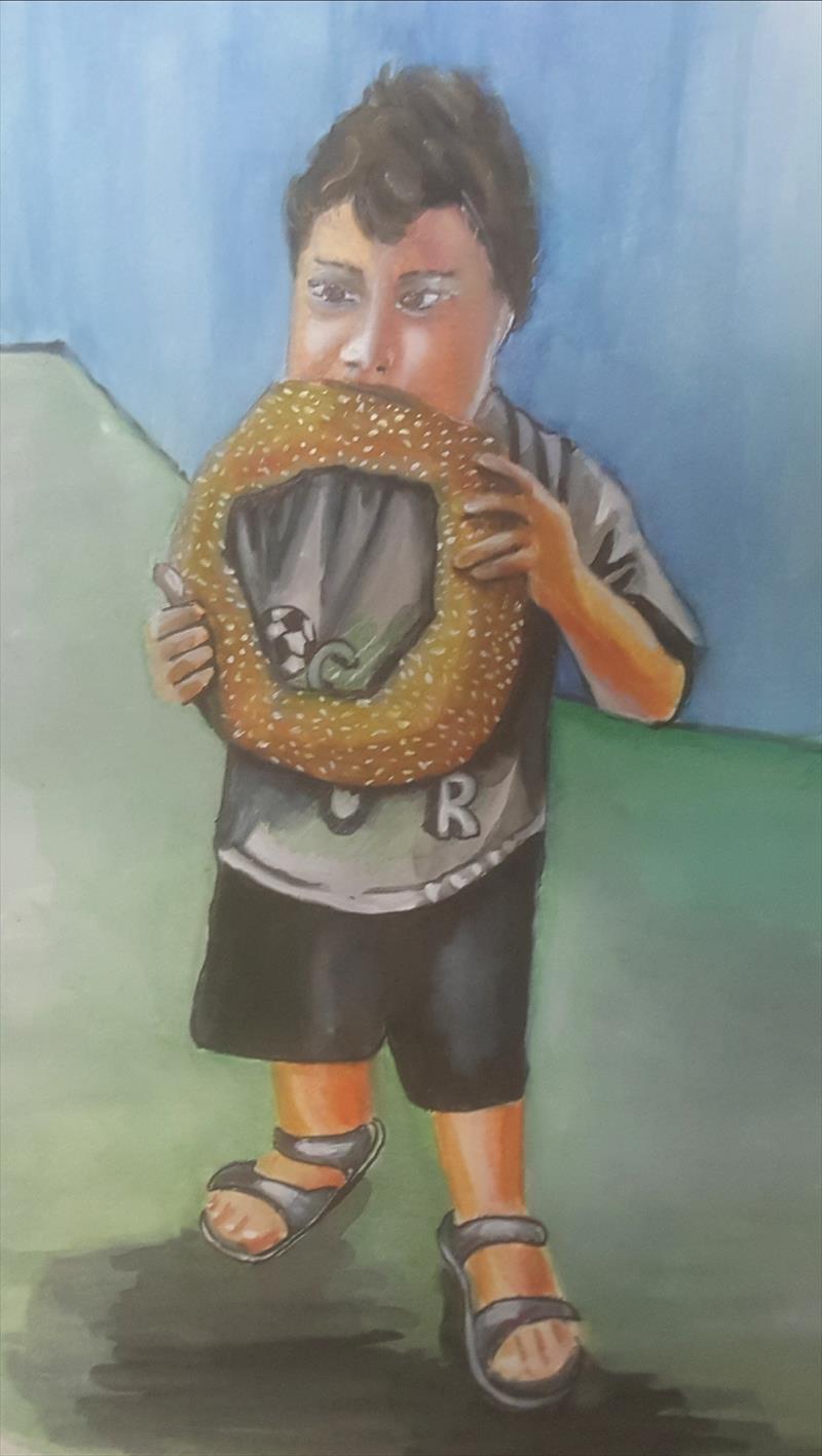 יחיאל וייס צייר נועם סגל וייס Yehiel Weiss painted Noam Segal Weiss