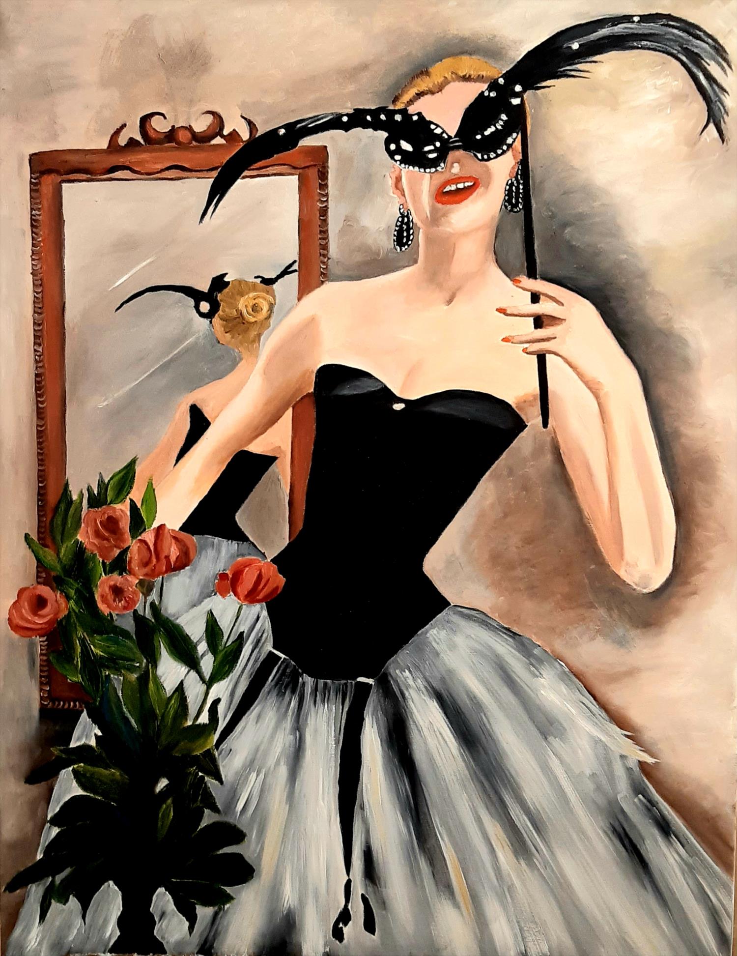 פרידה פירו Frida piro art ציירת יוצרת אמנית מודרנית עכשווית אמנות ישראלית ציורי נשים ואופנה וינטאז ס