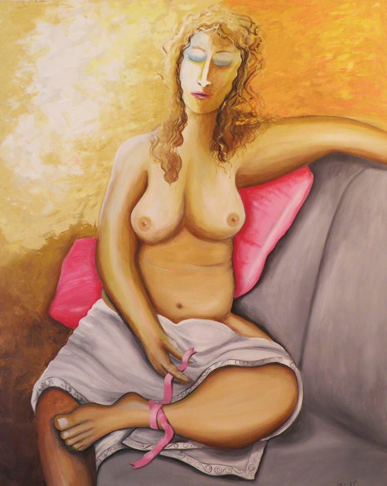 יחיאל וייס ציור שמן על בד Yechiel Weiss oil painting on canvas