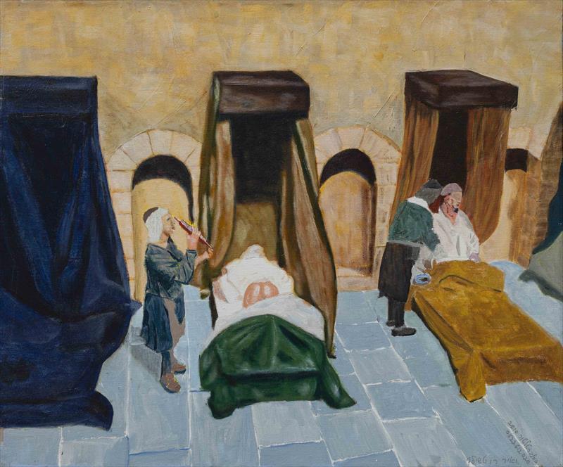 Crusaders ancient hospital in malta Acrylic on canvas w60xh50 cm