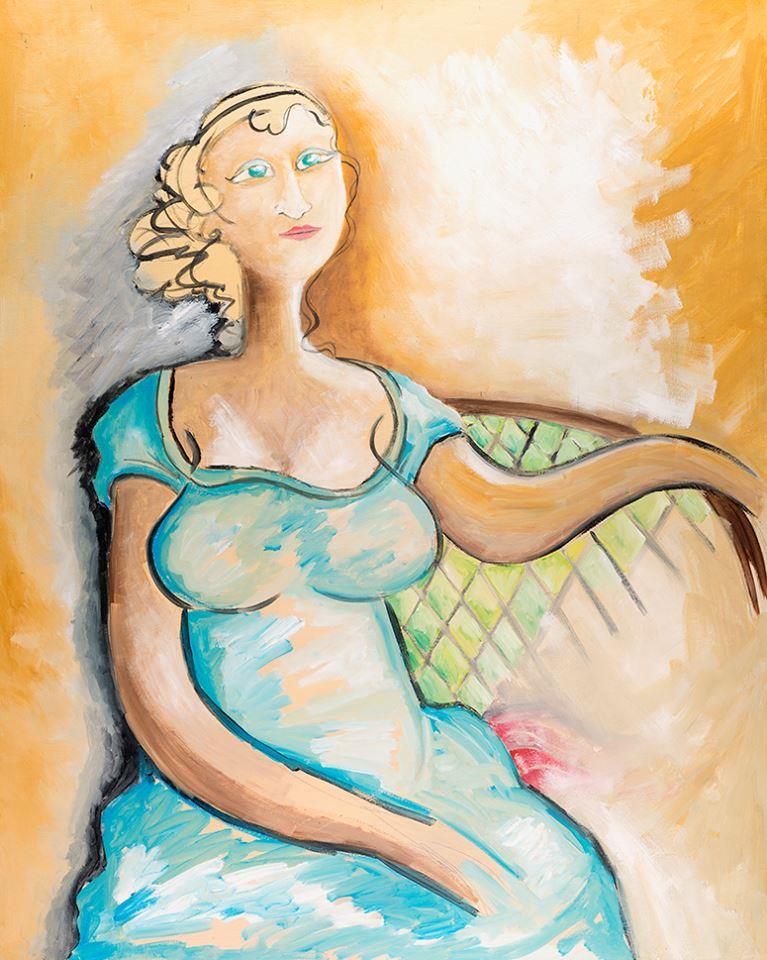 יחיאל וייס ציור שמן על בד Yechiel Weiss oil painting on canvas