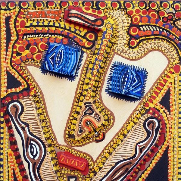 modern art israel mirit ben nun original painted wood relief