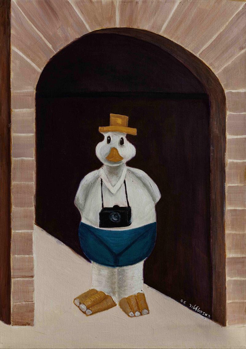 The tourist acrylic on canvas w50xh70 cm